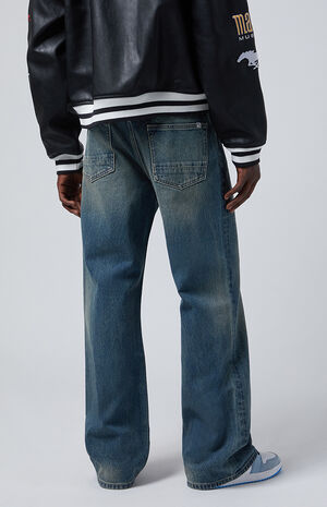 Jordan Tinted Baggy Bootcut Jeans Medium Indigo image number 4