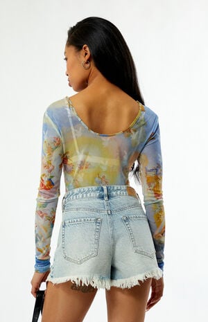 By PacSun Snake Mesh Long Sleeve Bodysuit image number 3