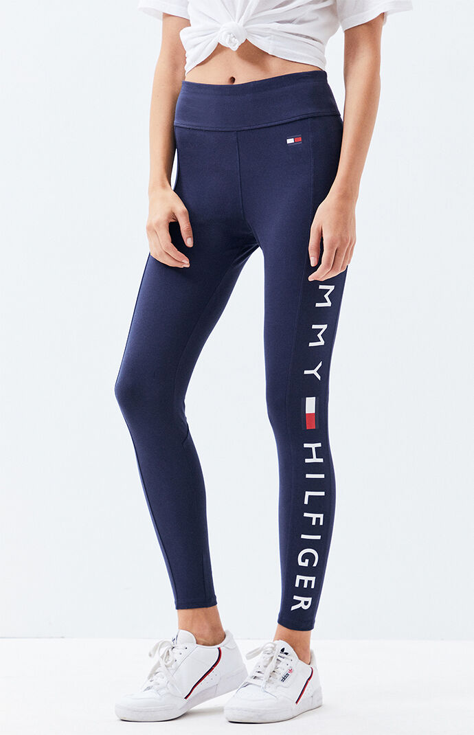 tommy hilfiger logo print leggings