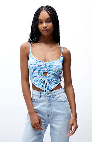 Waterfall Keyhole Tank Top image number 1