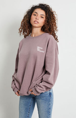 Women Are Powerful Crew Neck Sweatshirt image number 1