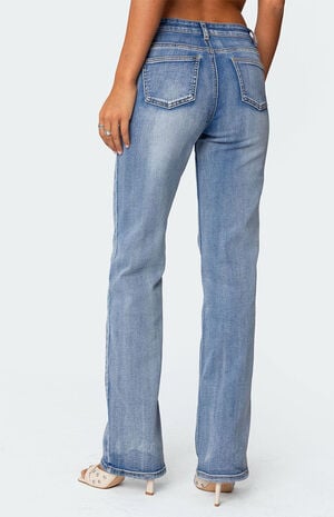 Bootcut Washed Low Rise Jeans image number 5