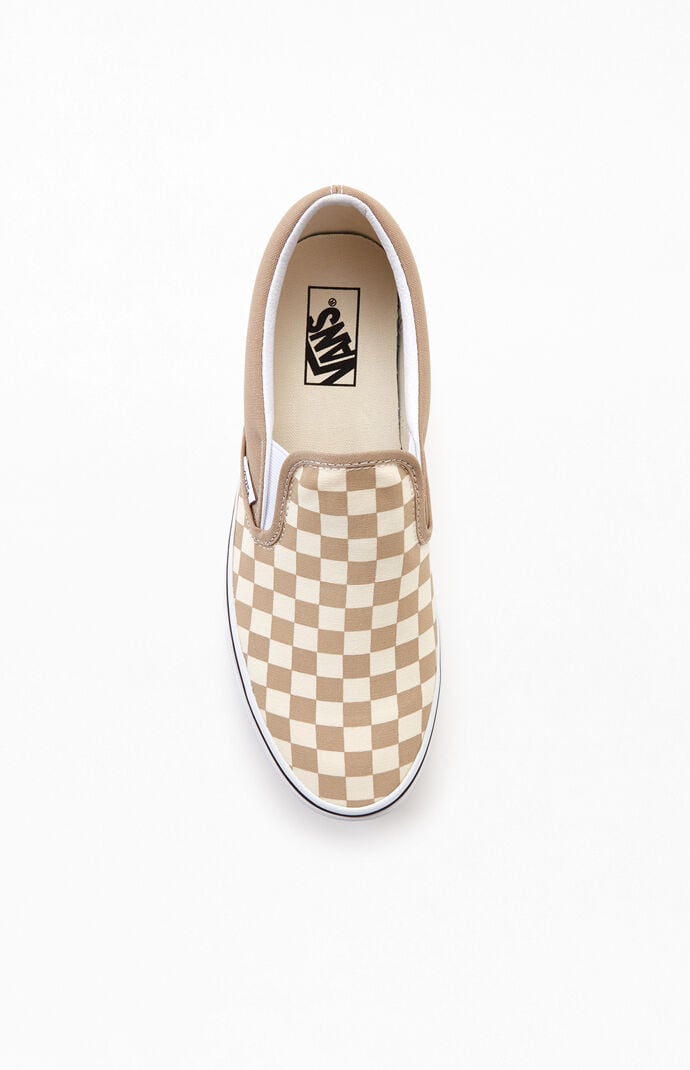 Vans checkered tan hot sale