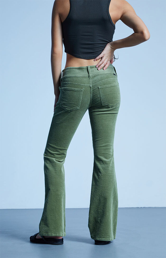 PacSun Green Corduroy Low Rise Bootcut Jeans | PacSun