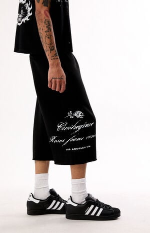 Black RFC Lounger Fleece Sweat Shorts image number 3