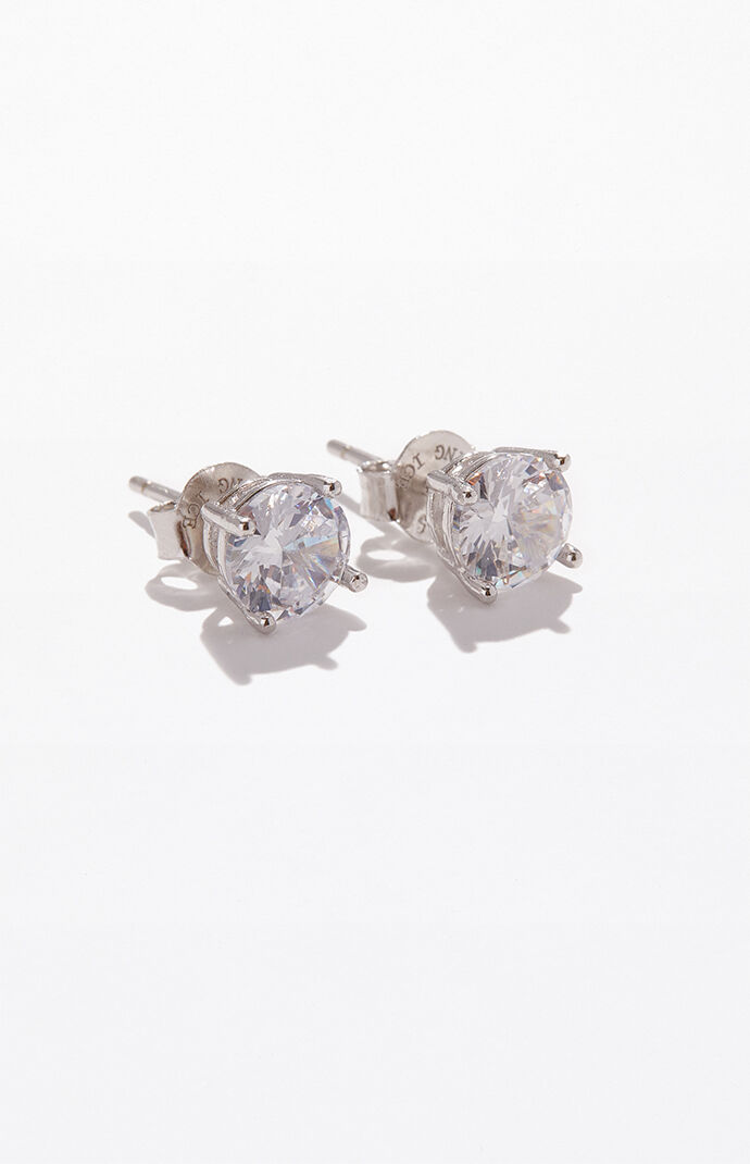 Sterling SIlver Round Stud Earrings