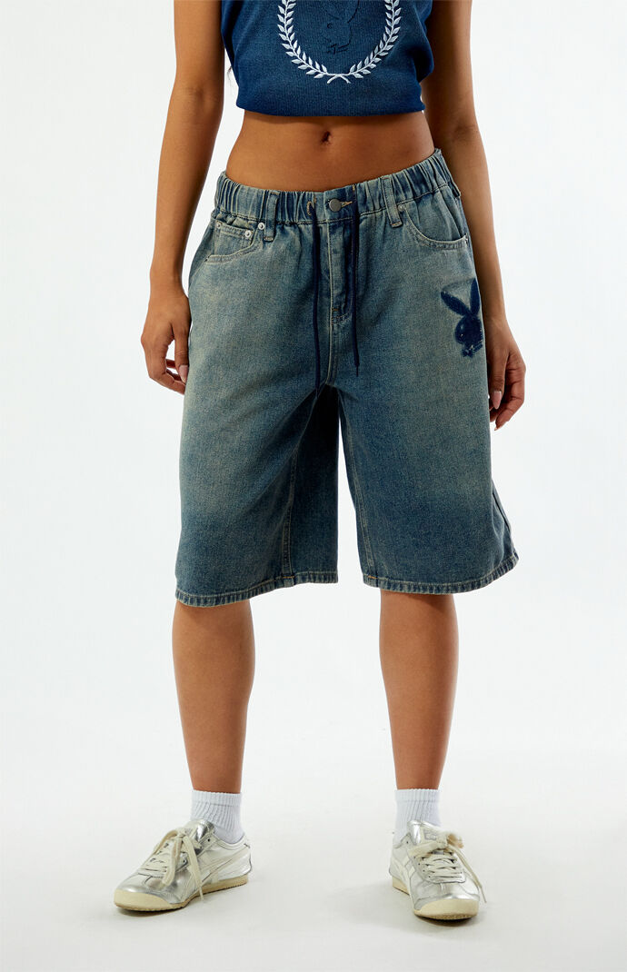 Playboy By PacSun Drawstring Denim Jorts | Pacsun