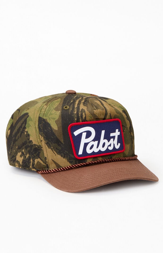 PacSun Pabst Blue Ribbon Camo Snapback Hat