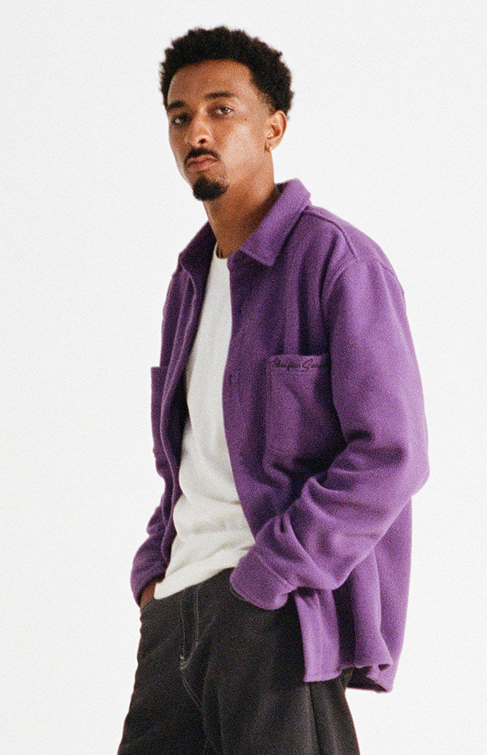 long fleece shacket