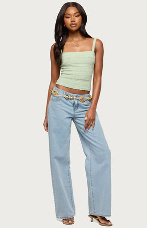 Tall Raelynn Washed Low Rise Baggy Jeans image number 4
