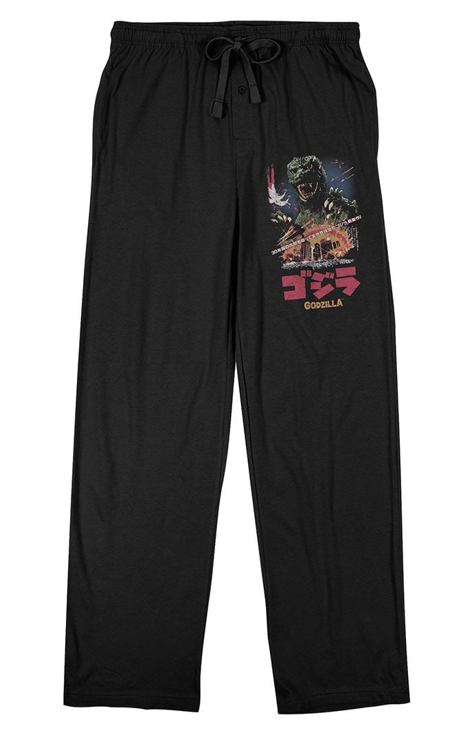PacSun Mens Black Godzilla Classic Sleep Pants