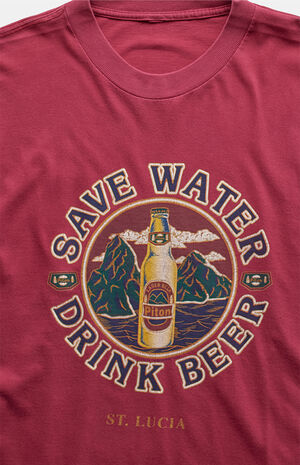 90s Save Water Drink Beer Graphic T-Shirt image number 2