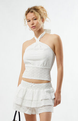 Tiered Eyelet Shorts image number 2