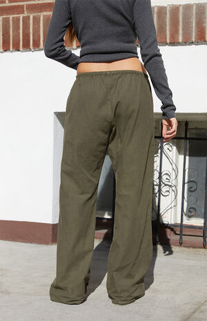 Green Anastasia Low Rise Baggy Pants image number 4