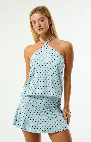 Iris Polka Dot Halter Mini Dress image number 2