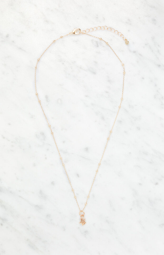 Star And Beaded Chain Necklace