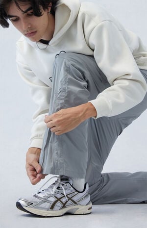 Gray Nylon Straight Cargo Pants image number 3