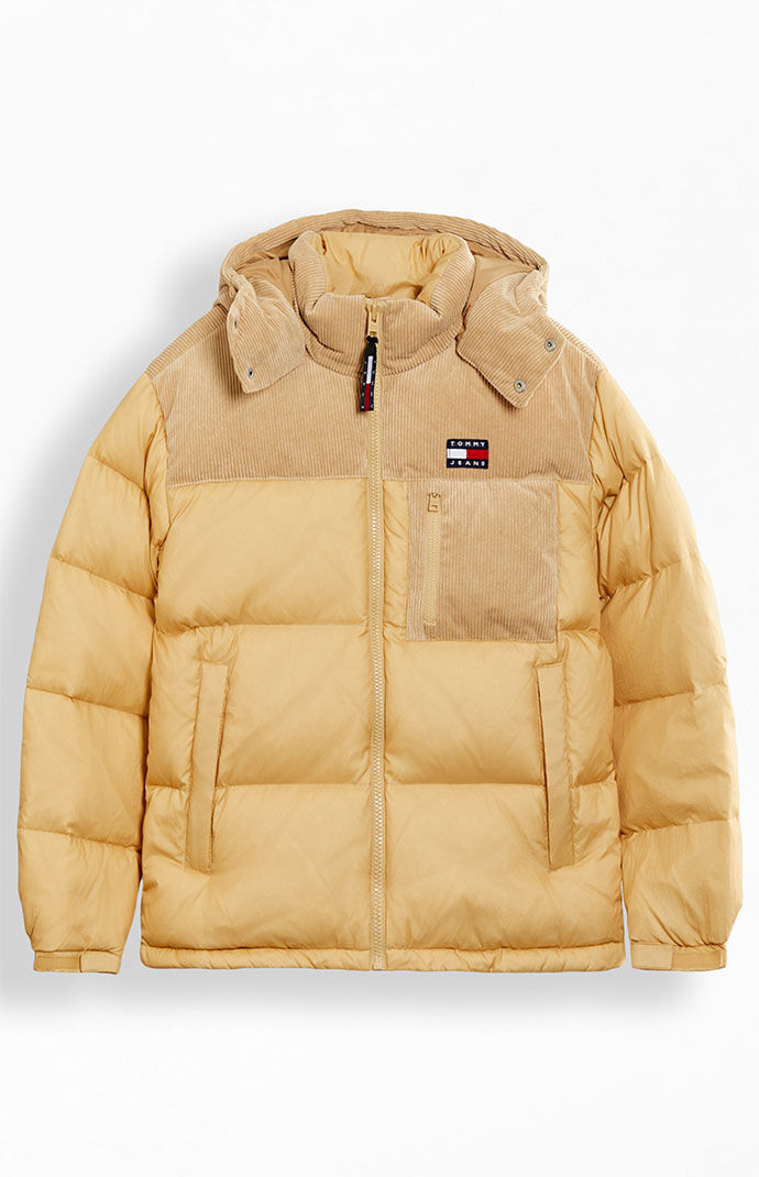 Tommy cord outlet puffer jacket