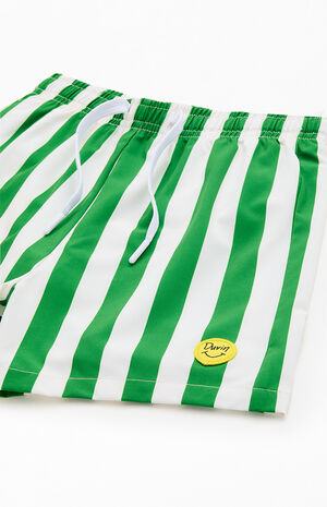 Kids Green Stripe Traveler 3.5" Swim Trunks image number 3