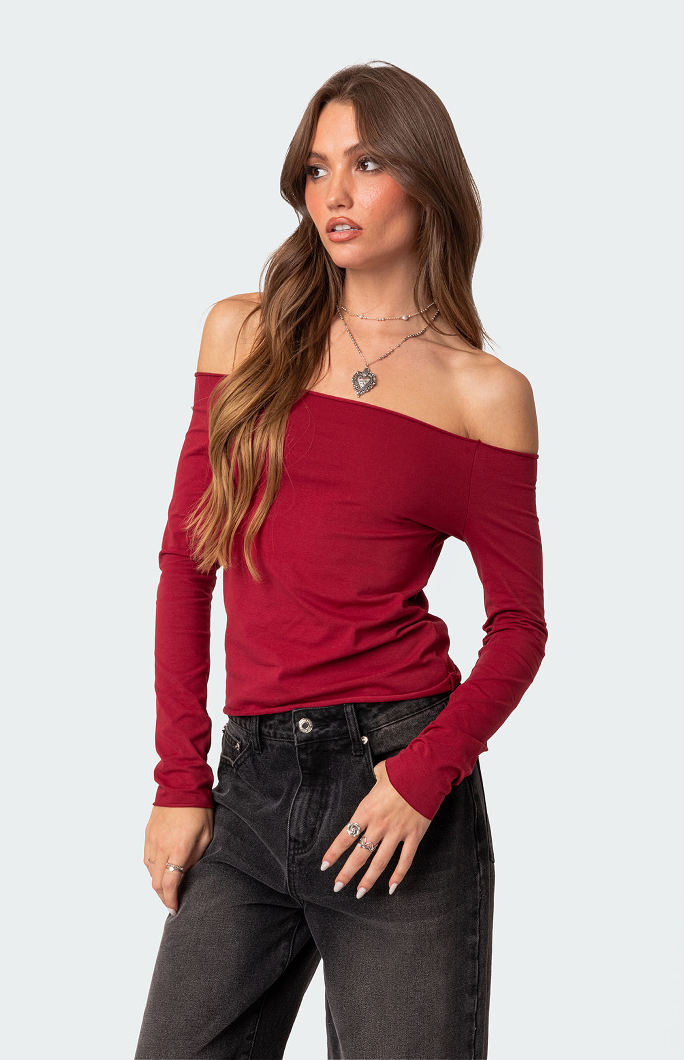 売れ筋がひ新作！ Shoulder Off Baldwin Edikted Top PacSun | トップス