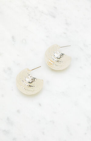 Chunky Round Hoop Earrings image number 2