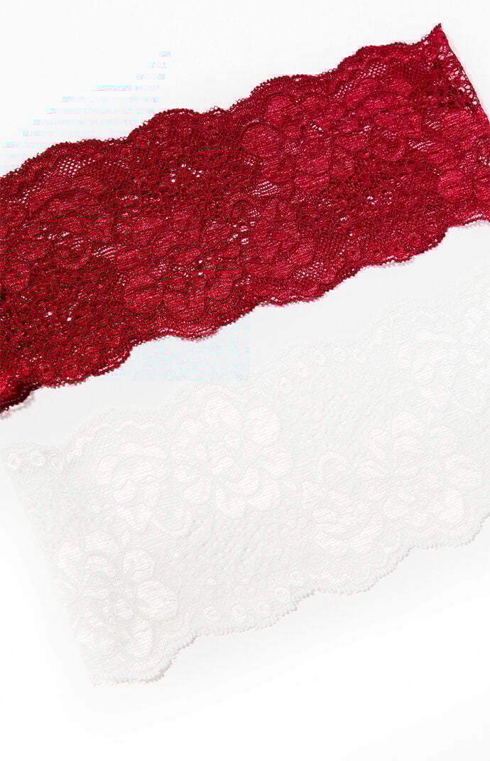 LA Hearts 2 Pack Lace Headband Set