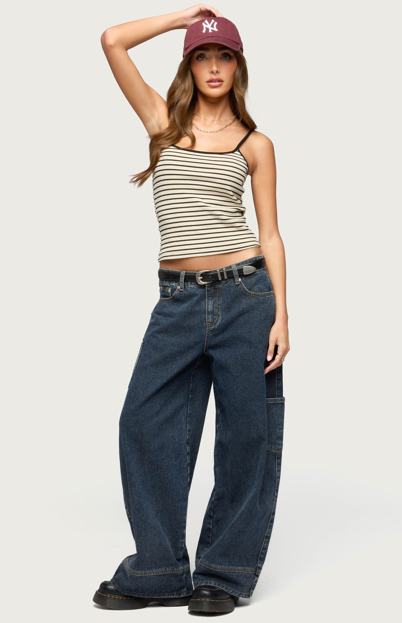 Edikted Gretta Striped Ribbed Tank Top