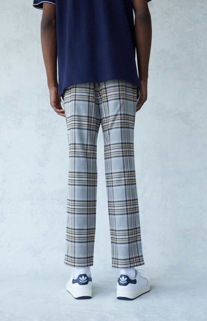 Arlo Yellow Plaid Menswear Trouser Pants