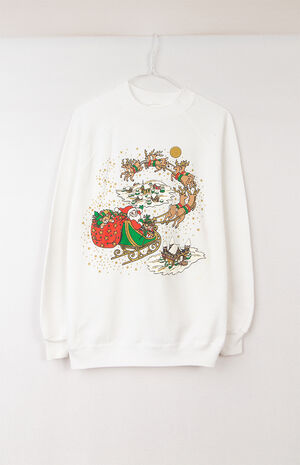 Upcycled Santa Sleigh Sweatshirt image number 1