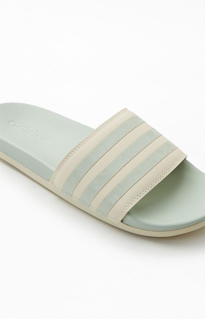 adidas Women s Green Adilette Comfort Slide Sandals PacSun