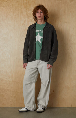 Black Zip Up Sweater image number 4