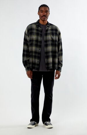 x PacSun Gray Long Sleeve Classic Flannel Shirt image number 4