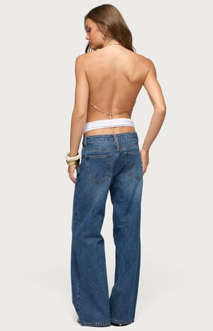 Damarey Chain Backless Halter Top image number 4