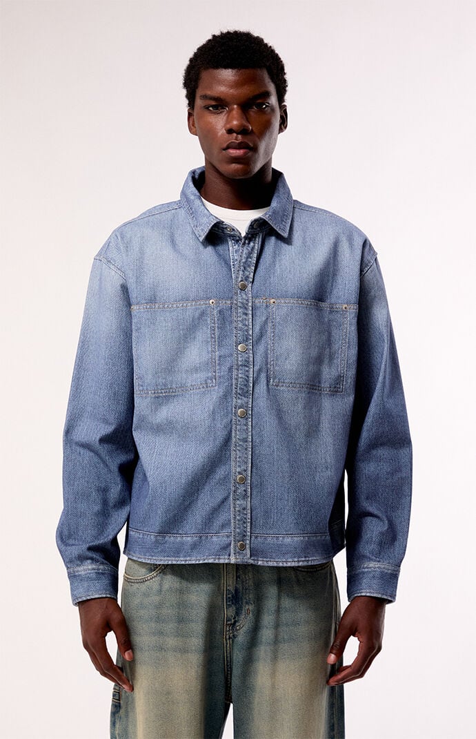 RARE DNM EDIT Medium Indigo Denim Shacket
