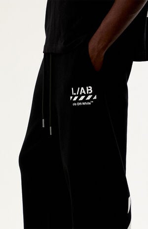 Diagonal Open Hem Relaxed Sweatpants image number 5