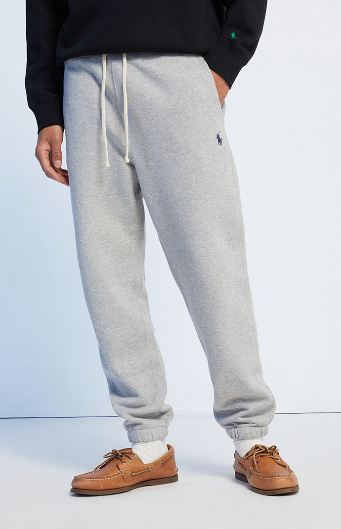 Polo ralph lauren gray sweatpants hot sale