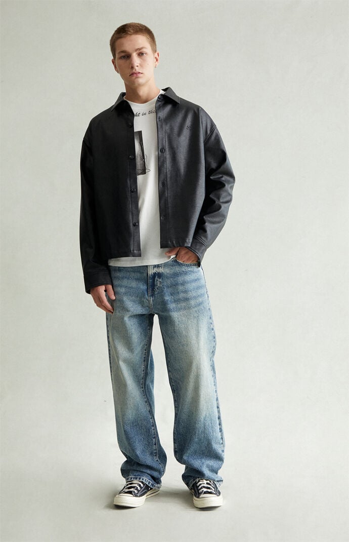 Pacsun Dylan Baggy Jeans Medium Blue Wash