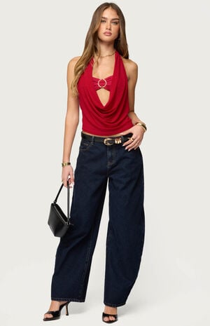 Issey Layered Bra Cowl Neck Top image number 5