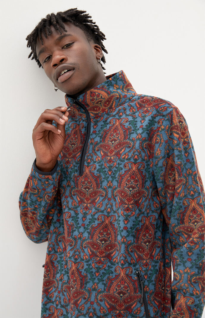 Printed Half Zip Fleece Pullover