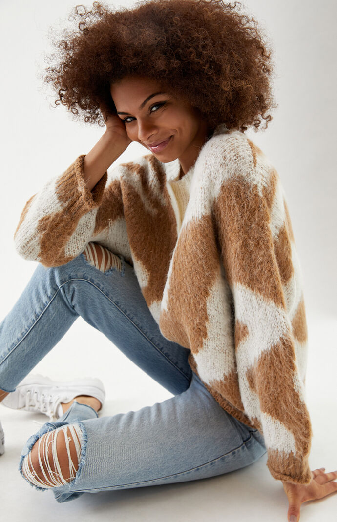 Button Down Pattern Sweater