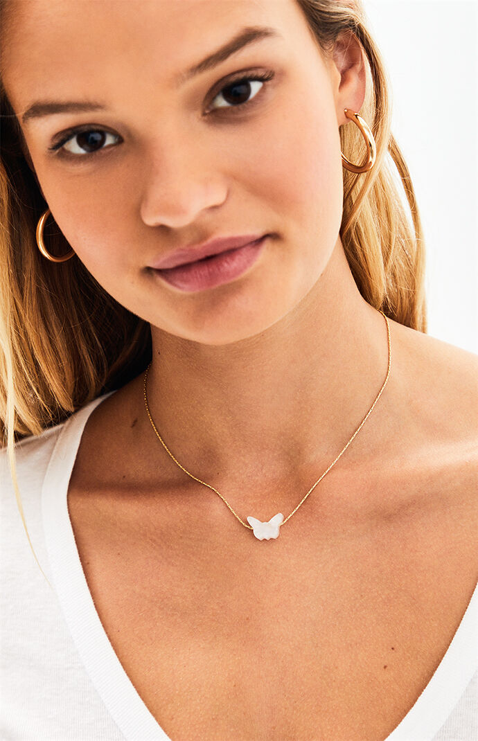 Pacsun butterfly clearance necklace