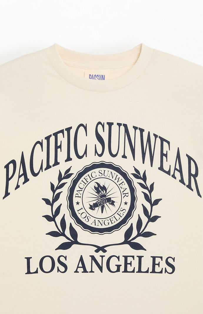 Pacsun Off White Pacific Sunwear Collegiate T-Shirt
