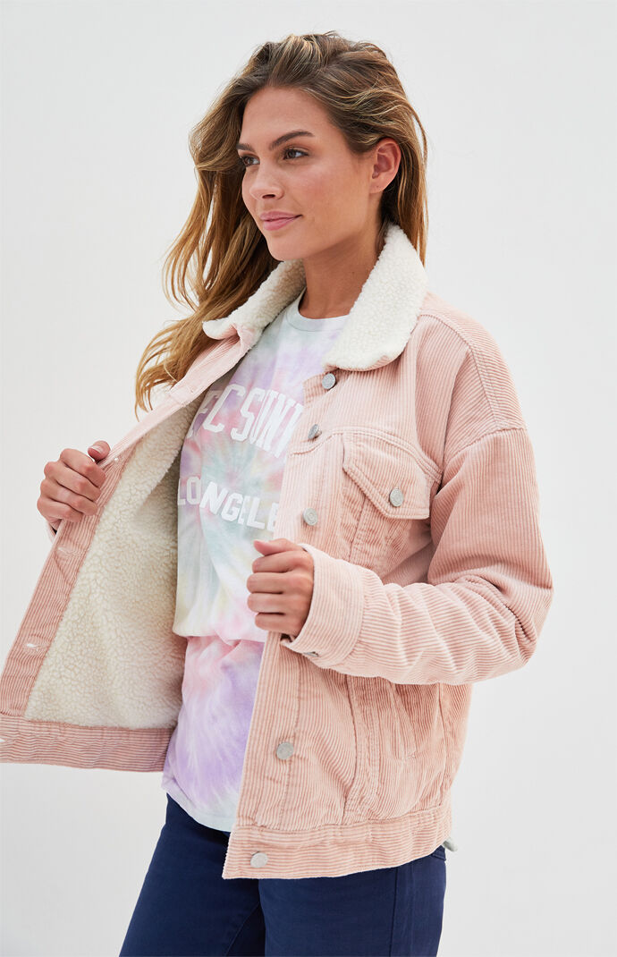 pacsun sherpa corduroy trucker jacket