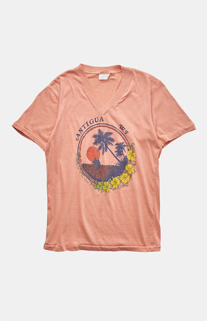 80s Antigua V-Neck Graphic T-Shirt image number 1