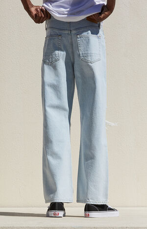 Light Indigo Baggy Ripped Jeans image number 4