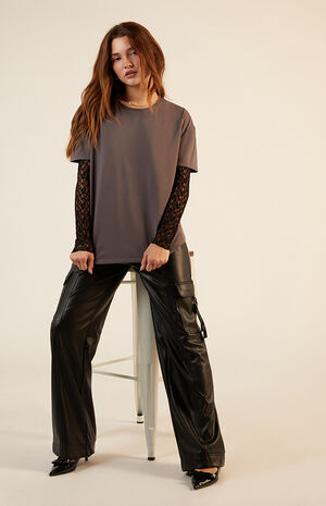 Lace Layered Long Sleeve T-Shirt image number 4