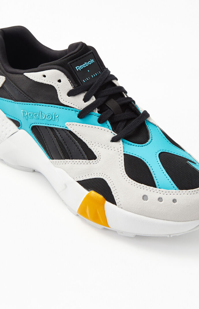 x Gigi Hadid White & Black Aztrek Double Sneakers