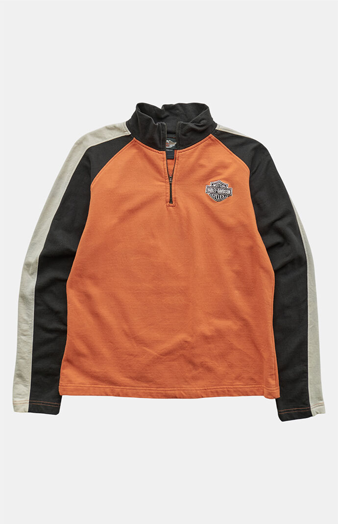 PS VINTAGE Orange 2000s Harley Davidson Sweatshirt