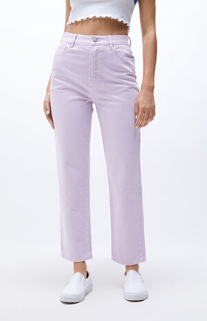 Eco Lavender High Waisted Straight Leg Jeans image number 1