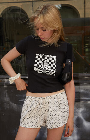 Off White Floral Aimee Boxer Shorts image number 3